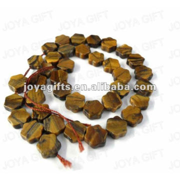 Tigereye gemstone star Beads